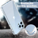 Capa Capinha Tpu Anti Impacto Transparente Para IPhone XR 11 12 13 14 14Plus 14 15 16 17 ProMax