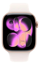 Apple Watch Series 11 GPS - Caixa cor de ouro rosa de alumínio – 46 mm - Pulseira esportiva blush-clara – P/M - Distribuidor Autorizado