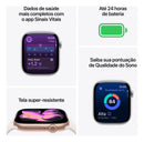 Apple Watch Series 11 GPS - Caixa cor de ouro rosa de alumínio – 46 mm - Pulseira esportiva blush-clara – P/M - Distribuidor Autorizado